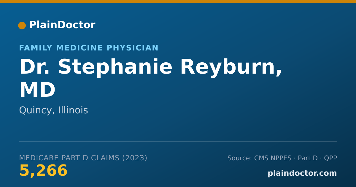 Shareable card for Stephanie Reyburn, MD - Family Medicine Physician, Quincy, IL