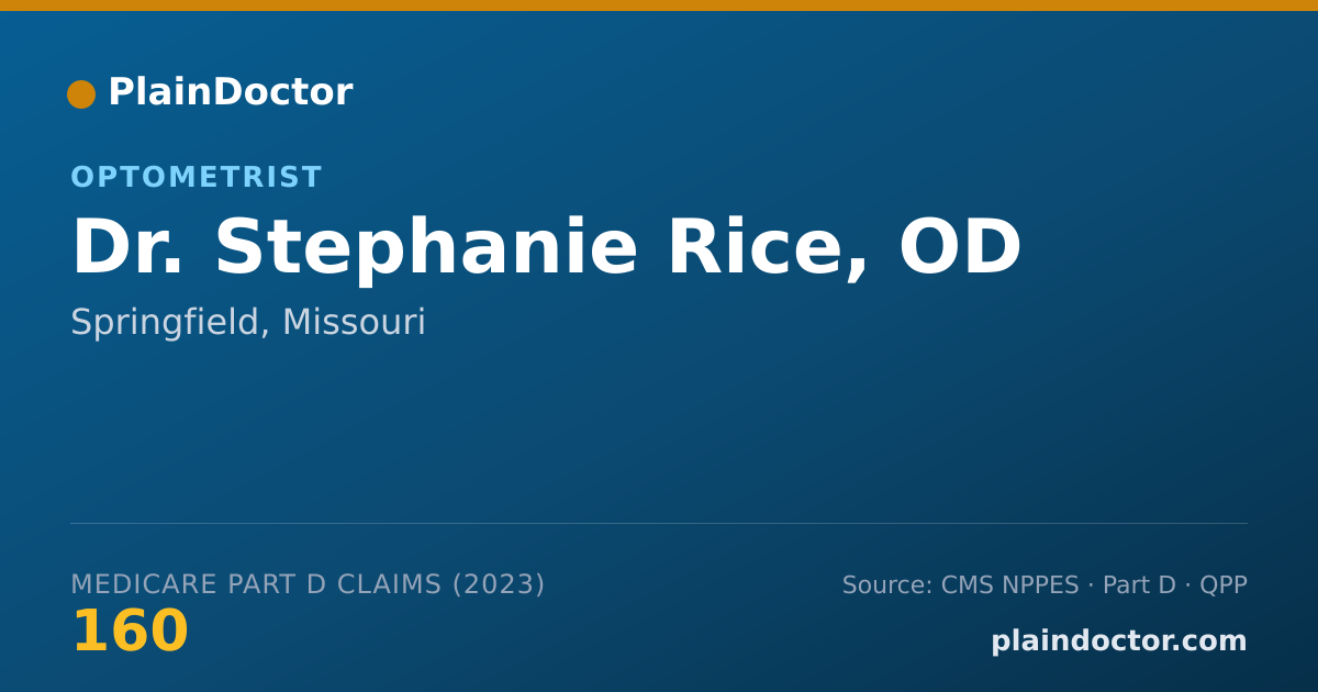 Shareable card for Stephanie Rice, OD - Optometrist, Springfield, MO