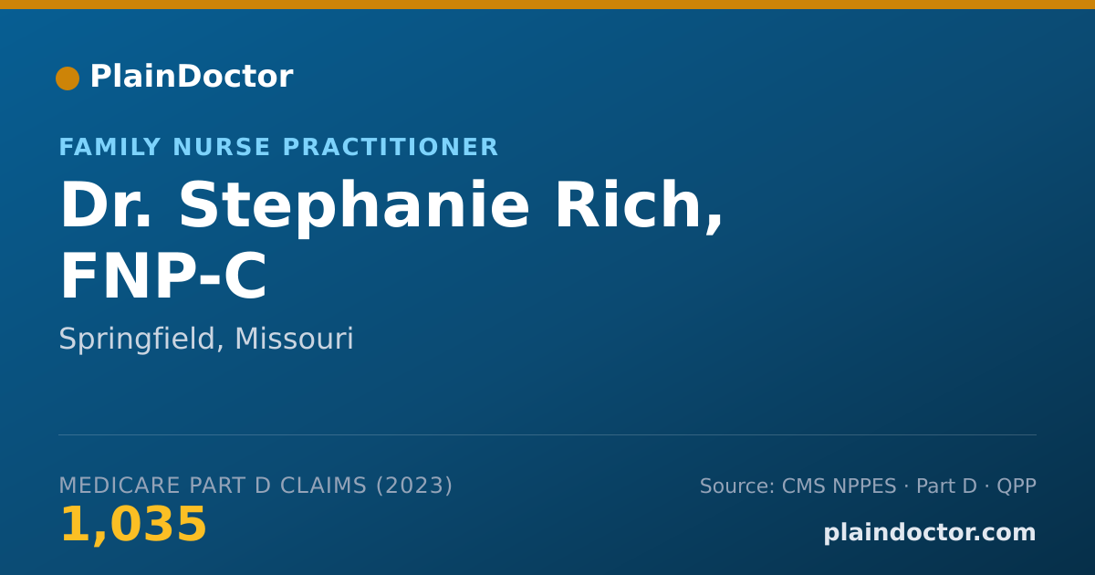 Shareable card for Stephanie Rich, FNP-C - Family Nurse Practitioner, Springfield, MO