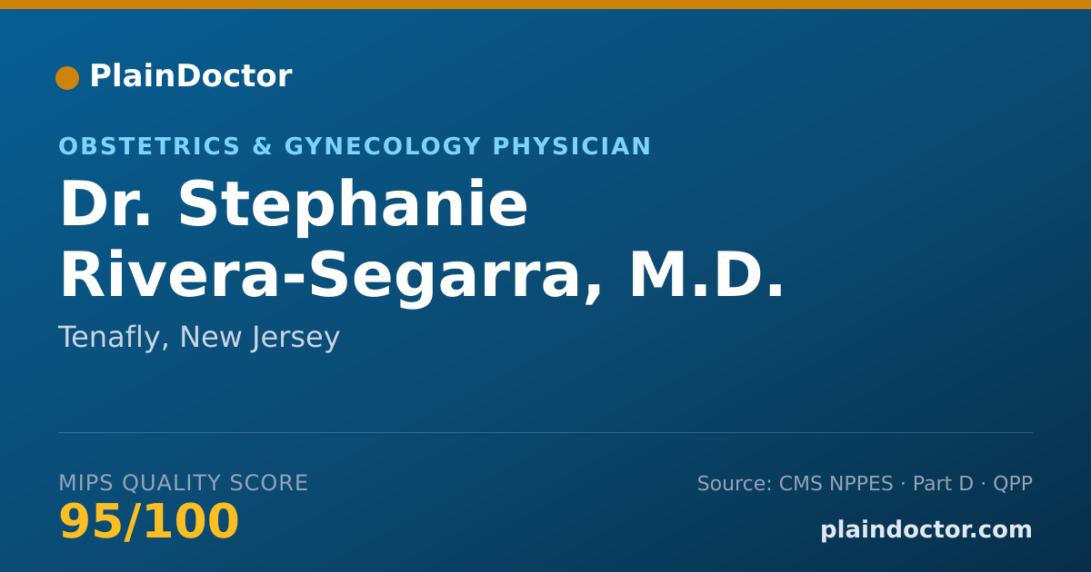 Shareable card for Stephanie Rivera-Segarra, M.D. - Obstetrics & Gynecology Physician, Tenafly, NJ