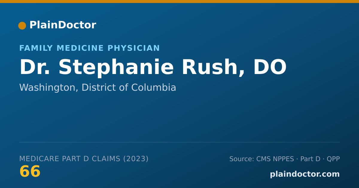 Shareable card for Stephanie Rush, DO - Family Medicine Physician, Washington, DC