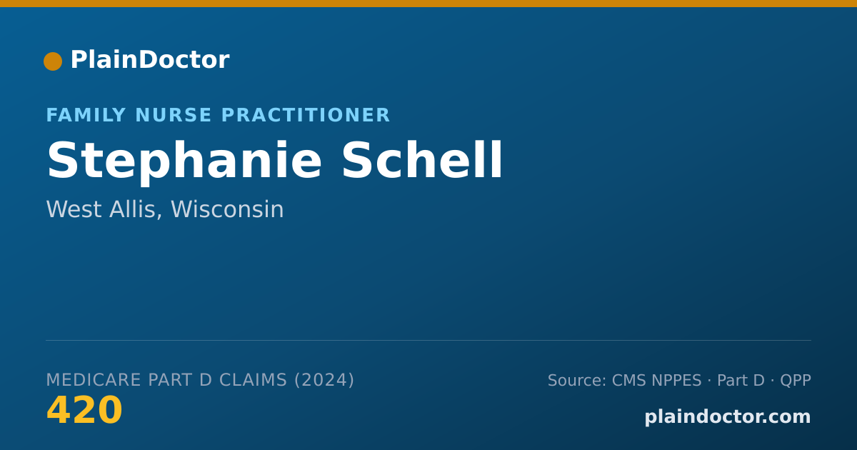 Shareable card for Stephanie Schell - Family Nurse Practitioner, West Allis, WI