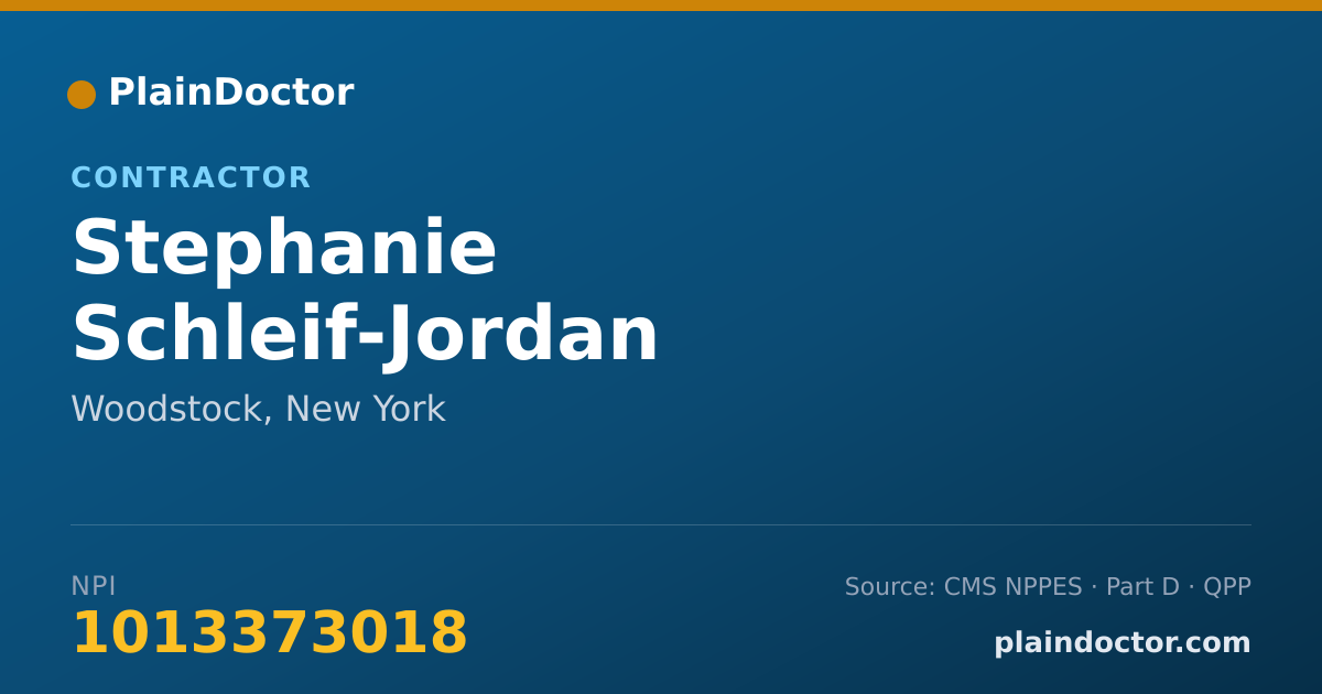 Shareable card for Stephanie Schleif-Jordan - Contractor, Woodstock, NY