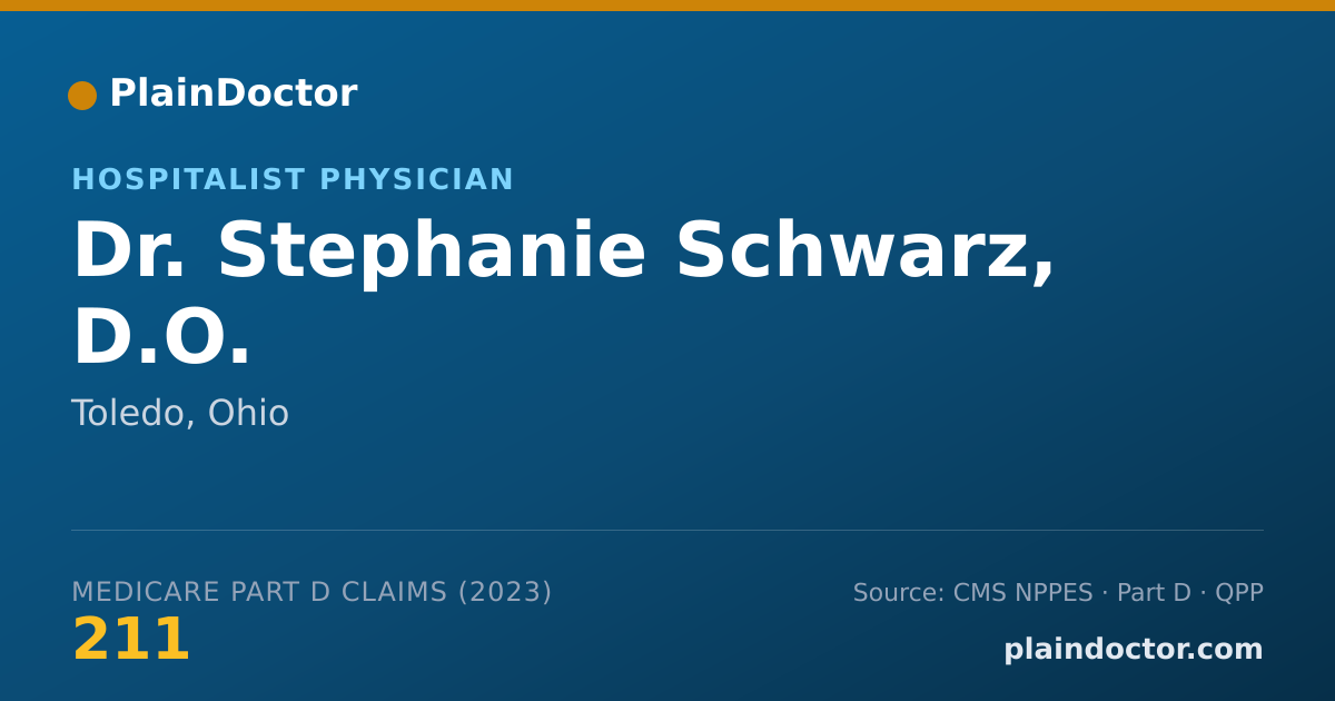 Shareable card for Stephanie Schwarz, D.O. - Hospitalist Physician, Toledo, OH