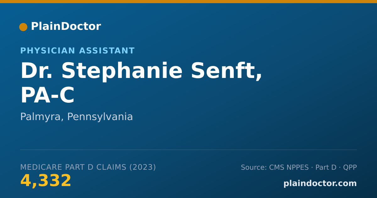 Shareable card for Stephanie Senft, PA-C - Physician Assistant, Palmyra, PA