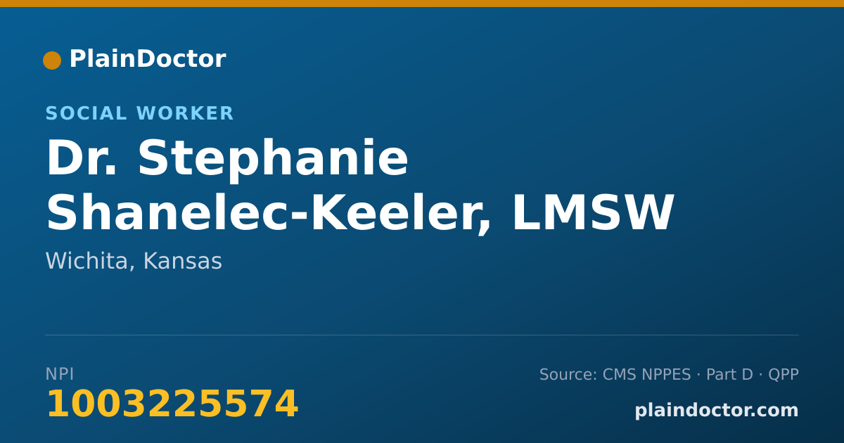 Shareable card for Stephanie Shanelec-Keeler, LMSW - Social Worker, Wichita, KS