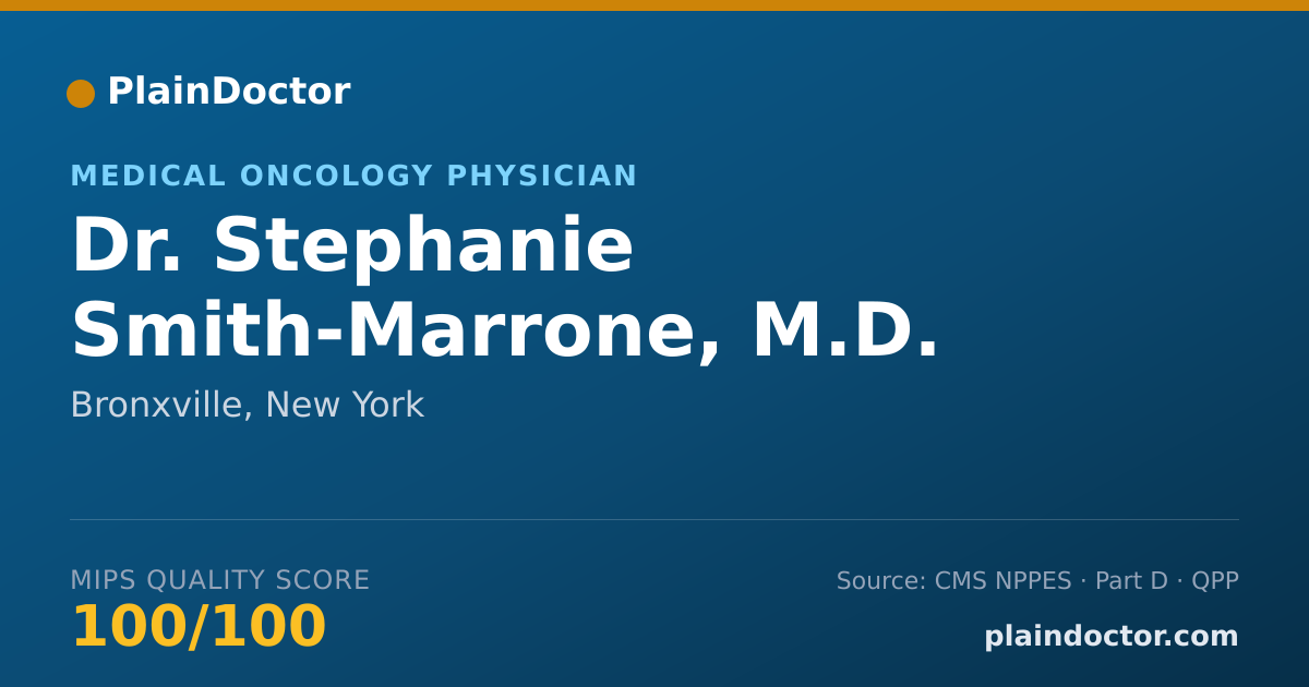 Shareable card for Stephanie Smith-Marrone, M.D. - Medical Oncology Physician, Bronxville, NY