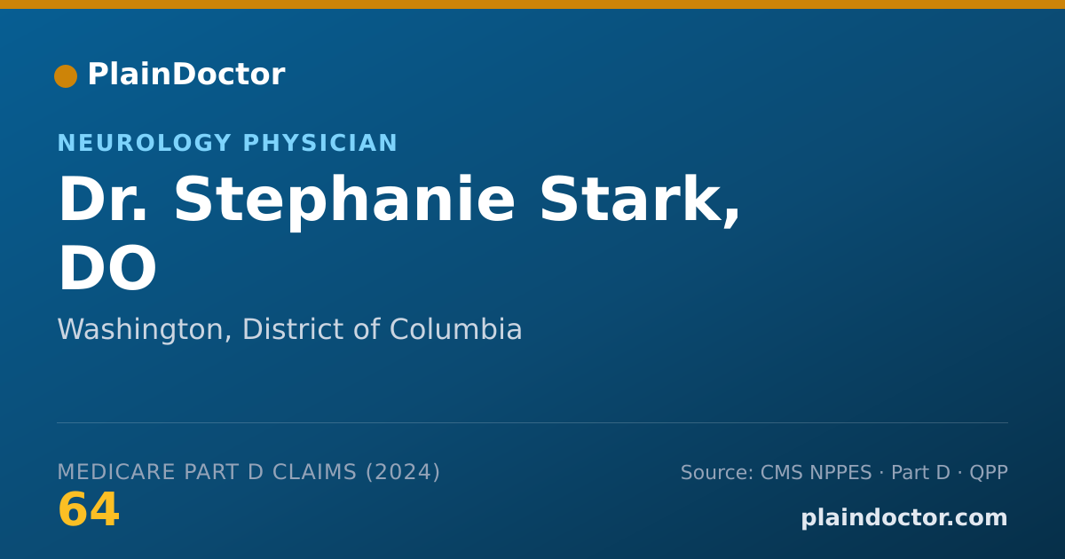 Shareable card for Stephanie Stark, DO - Neurology Physician, Washington, DC