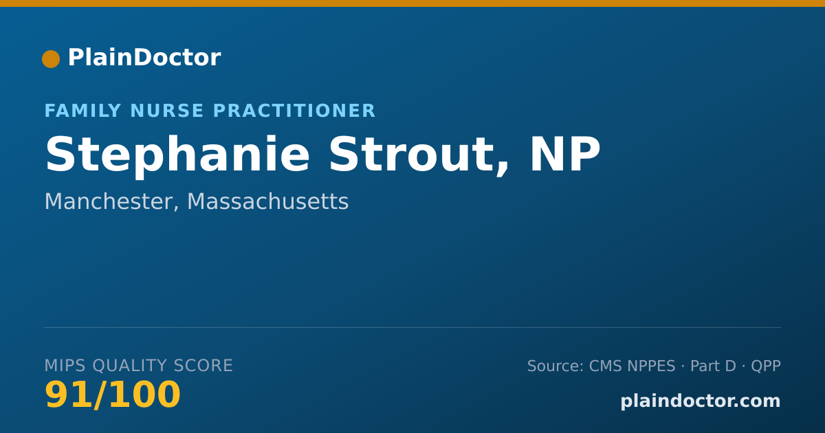 Shareable card for Stephanie Strout, NP - Family Nurse Practitioner, Manchester, MA