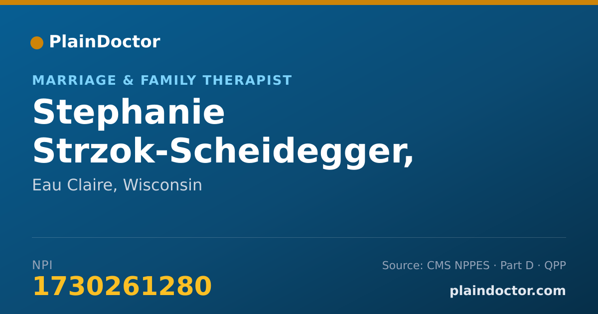 Shareable card for Stephanie Strzok-Scheidegger, LMFT - Marriage & Family Therapist, Eau Claire, WI