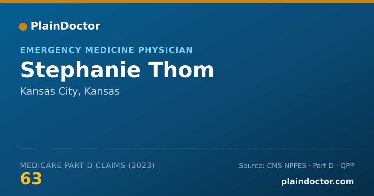 Shareable card for Stephanie Thom - Emergency Medicine Physician, Kansas City, KS