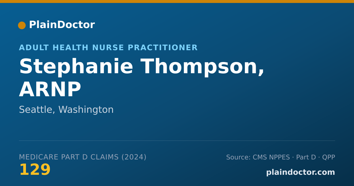 Shareable card for Stephanie Thompson, ARNP - Nurse Practitioner, Seattle, WA