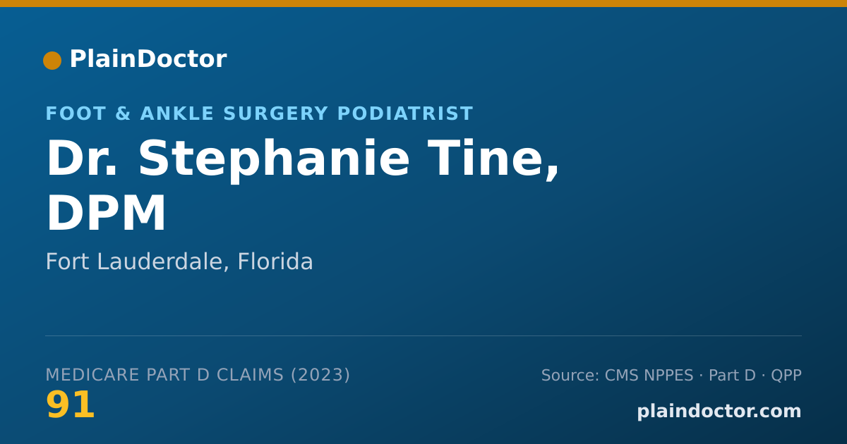 Shareable card for Stephanie Tine, DPM - Foot & Ankle Surgery Podiatrist, Fort Lauderdale, FL