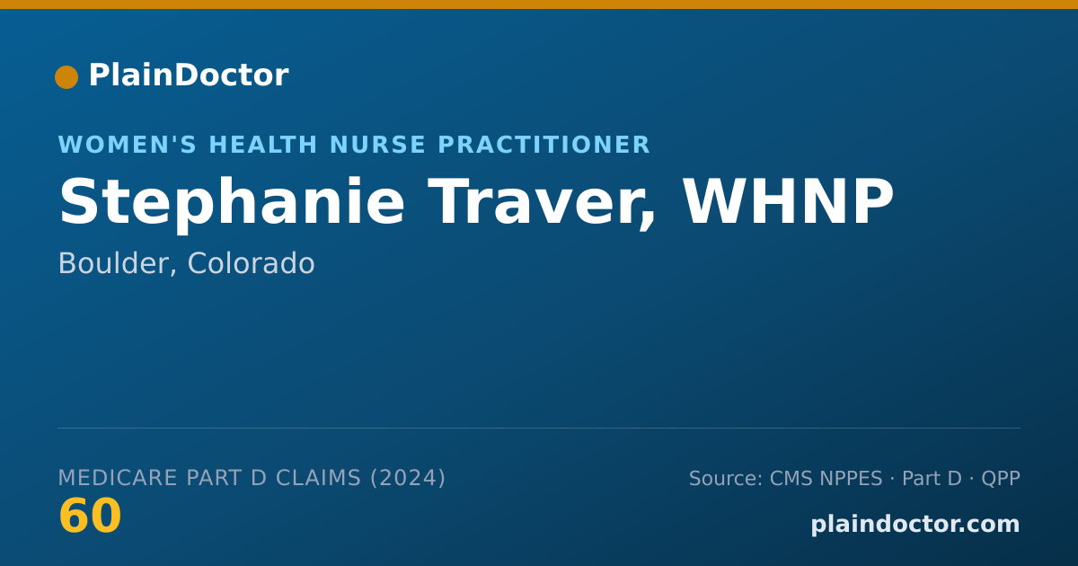 Shareable card for Stephanie Traver, WHNP - Women's Health Nurse Practitioner, Boulder, CO