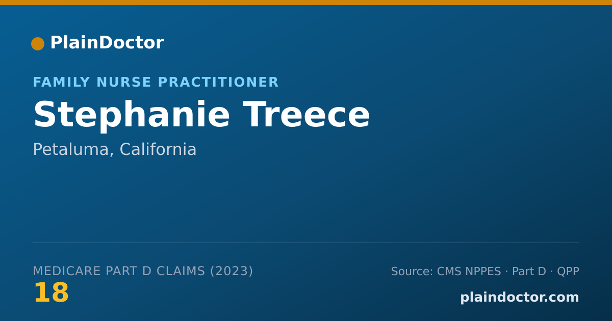 Shareable card for Stephanie Treece - Family Nurse Practitioner, Petaluma, CA