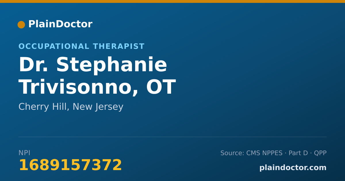 Shareable card for Stephanie Trivisonno, OT - Occupational Therapist, Cherry Hill, NJ