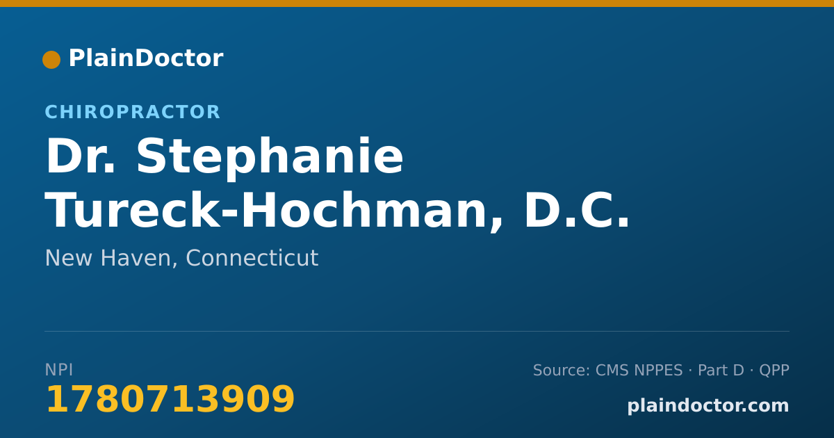 Shareable card for Stephanie Tureck-Hochman, D.C. - Chiropractor, New Haven, CT