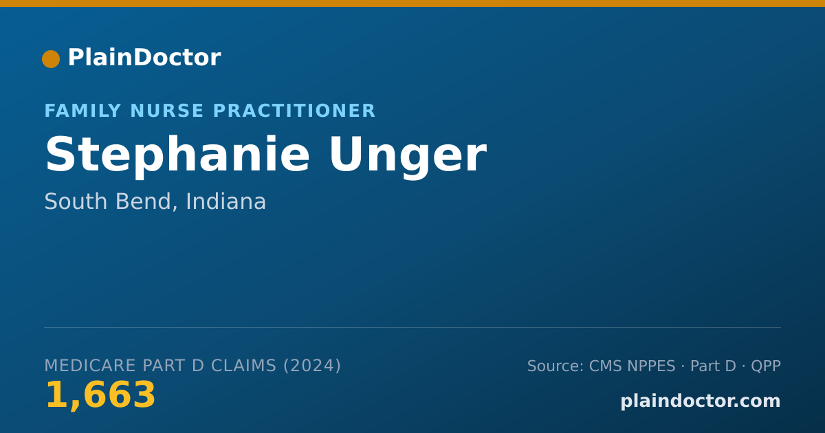 Shareable card for Stephanie Unger - Family Nurse Practitioner, South Bend, IN