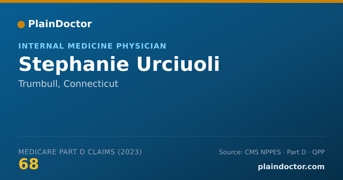 Shareable card for Stephanie Urciuoli - Internal Medicine Physician, Trumbull, CT