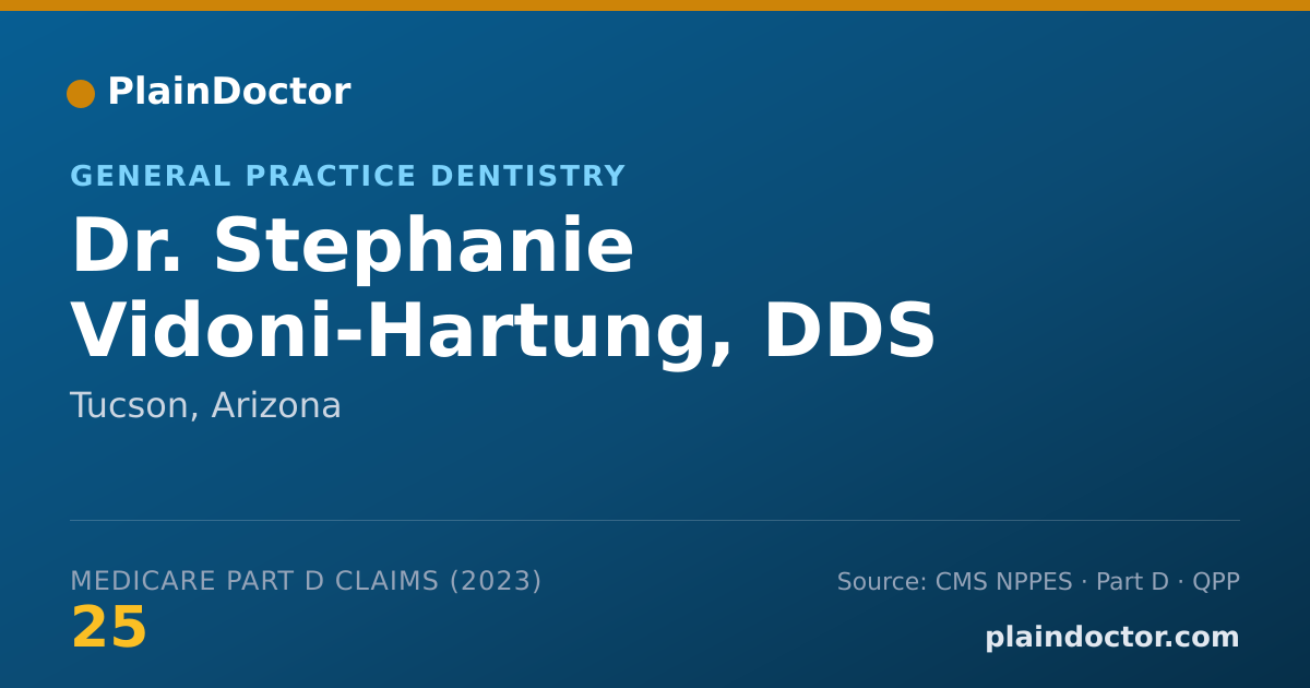 Shareable card for Stephanie Vidoni-Hartung, DDS - General Practice Dentistry, Tucson, AZ