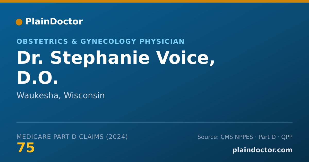 Shareable card for Stephanie Voice, D.O. - Obstetrics & Gynecology Physician, Waukesha, WI