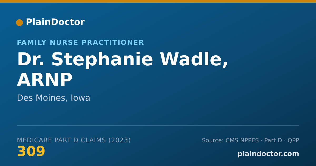 Shareable card for Stephanie Wadle, ARNP - Family Nurse Practitioner, Des Moines, IA