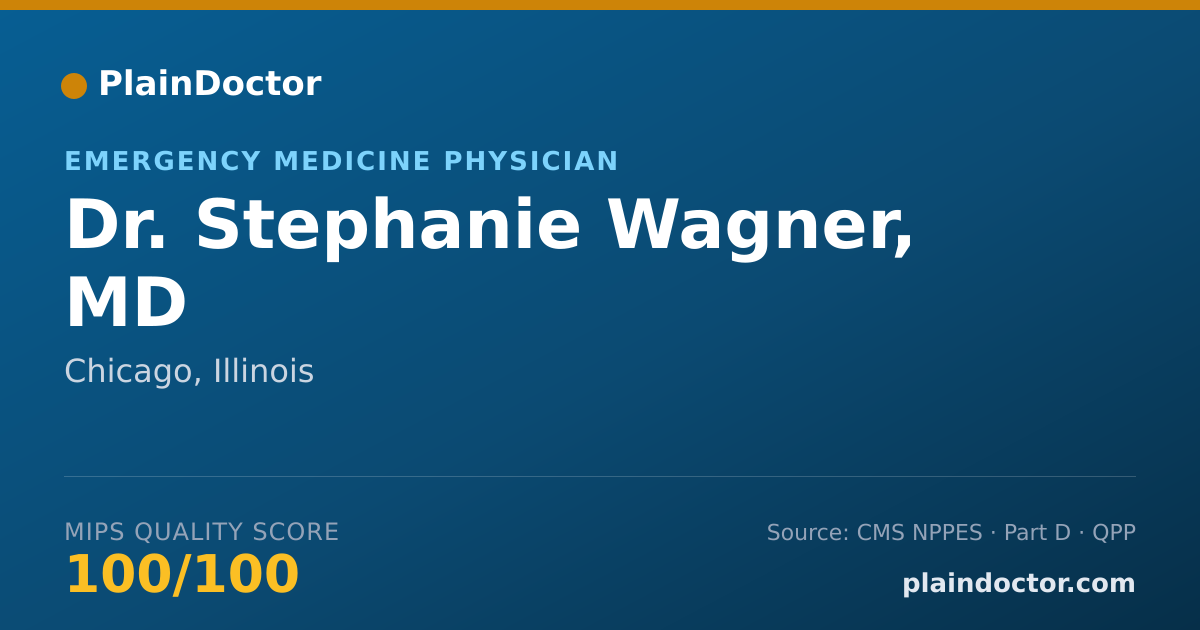 Shareable card for Stephanie Wagner, MD - Emergency Medicine Physician, Chicago, IL