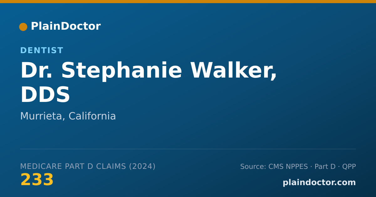 Shareable card for Stephanie Walker, DDS - Dentist, Murrieta, CA