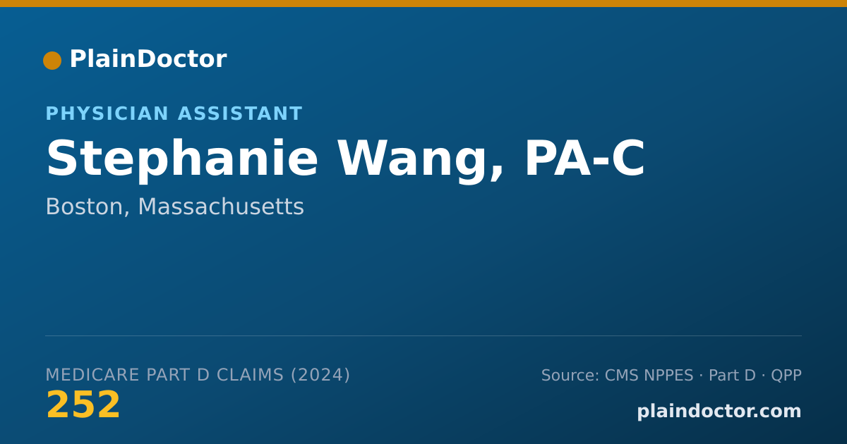 Shareable card for Stephanie Wang, PA-C - Physician Assistant, Boston, MA