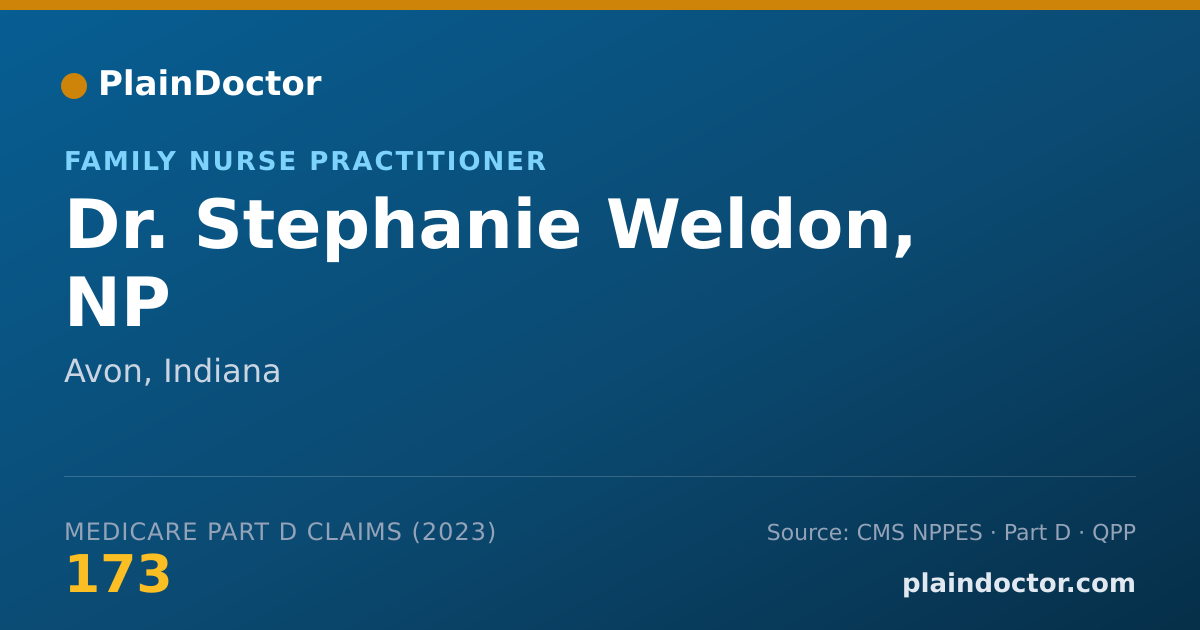 Shareable card for Stephanie Weldon, NP - Family Nurse Practitioner, Avon, IN