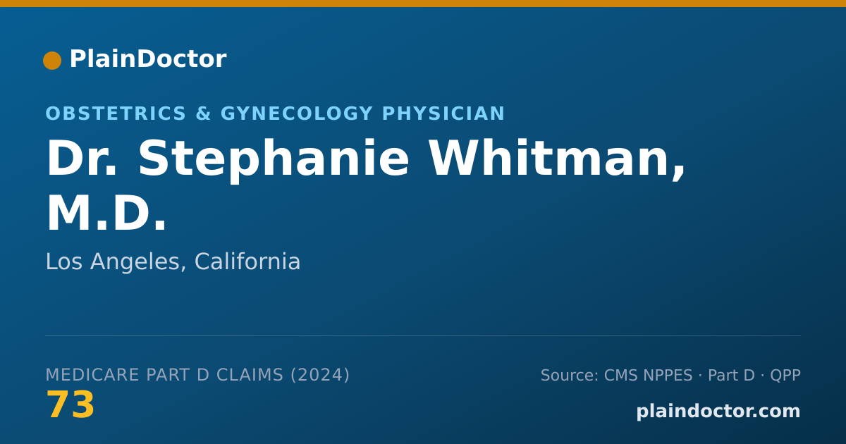 Shareable card for Stephanie Whitman, M.D. - Obstetrics & Gynecology Physician, Los Angeles, CA