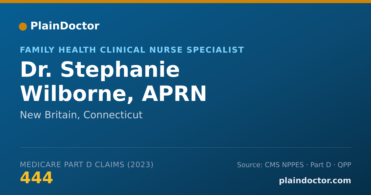Shareable card for Stephanie Wilborne, APRN - Family Health Clinical Nurse Specialist, New Britain, CT