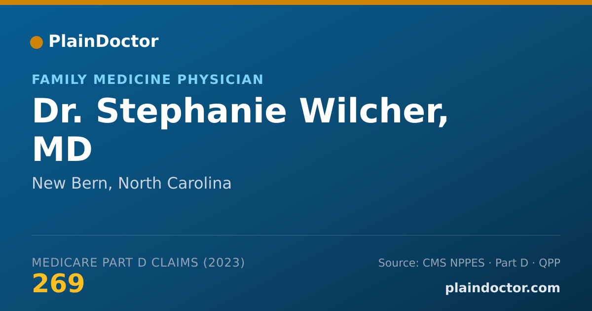 Shareable card for Stephanie Wilcher, MD - Family Medicine Physician, New Bern, NC