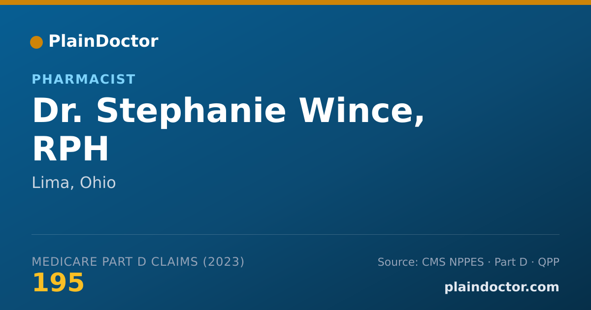 Shareable card for Stephanie Wince, RPH - Pharmacist, Lima, OH