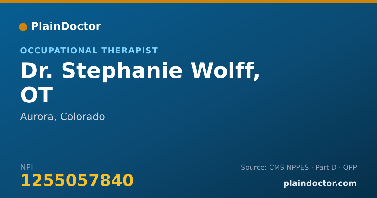 Shareable card for Stephanie Wolff, OT - Occupational Therapist, Aurora, CO