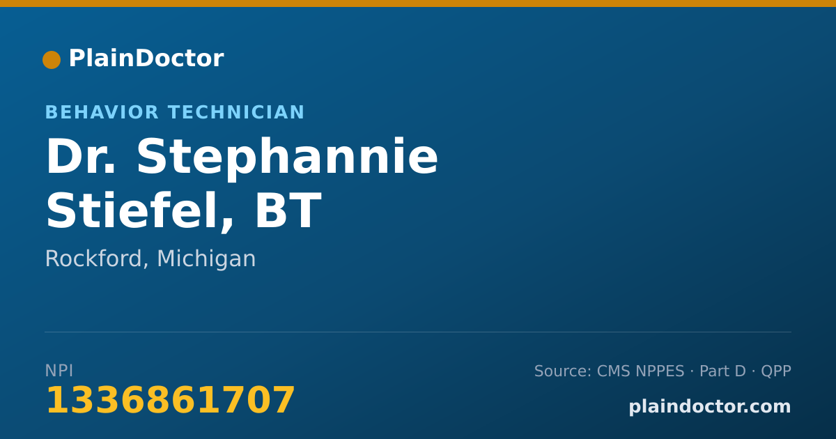 Shareable card for Stephannie Stiefel, BT - Behavior Technician, Rockford, MI