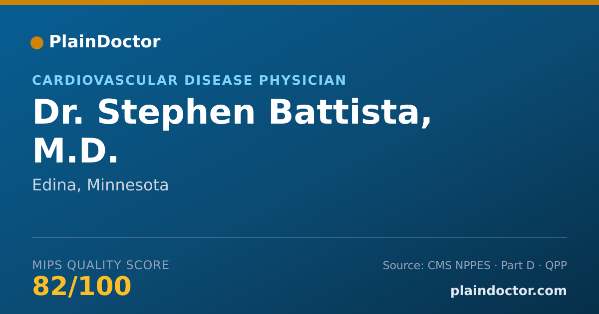 Shareable card for Stephen Battista, M.D. - Cardiovascular Disease Physician, Edina, MN