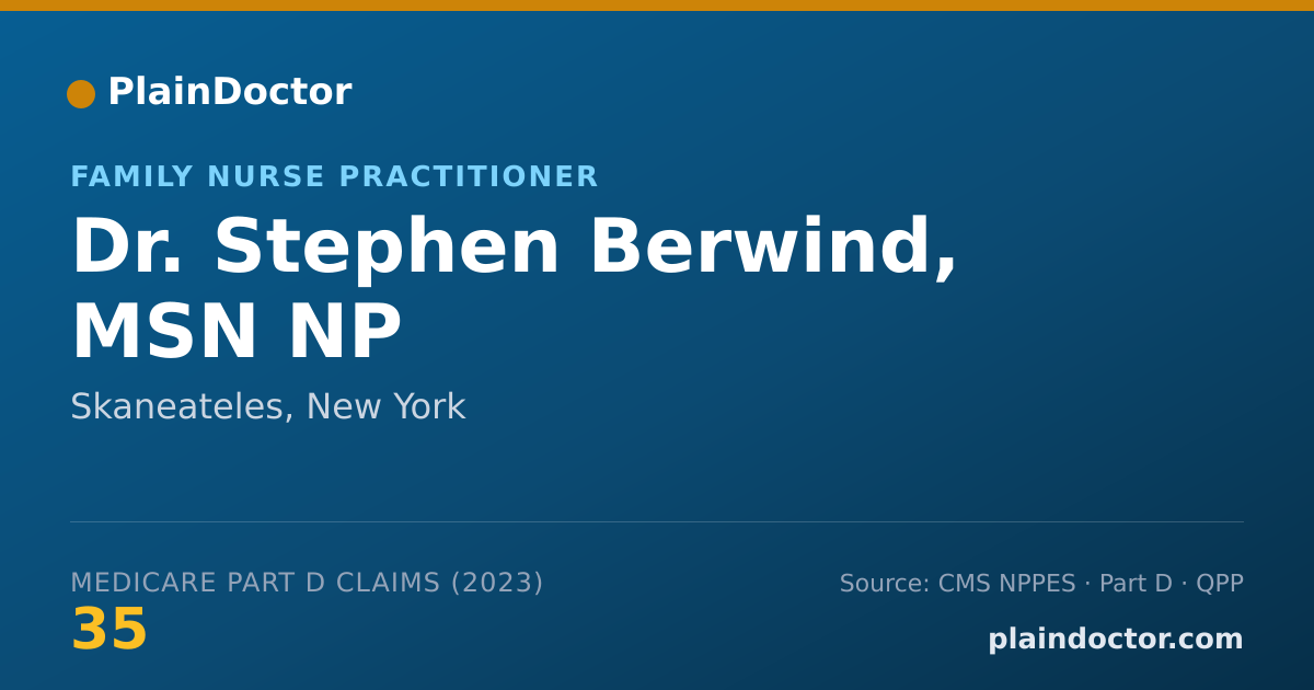 Shareable card for Stephen Berwind, MSN NP - Family Nurse Practitioner, Skaneateles, NY