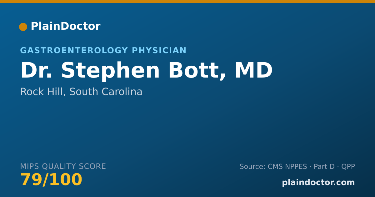 Shareable card for Stephen Bott, MD - Gastroenterology Physician, Rock Hill, SC