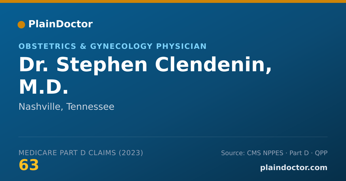 Shareable card for Stephen Clendenin, M.D. - Obstetrics & Gynecology Physician, Nashville, TN