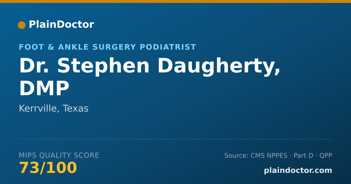 Shareable card for Stephen Daugherty, DMP - Foot & Ankle Surgery Podiatrist, Kerrville, TX