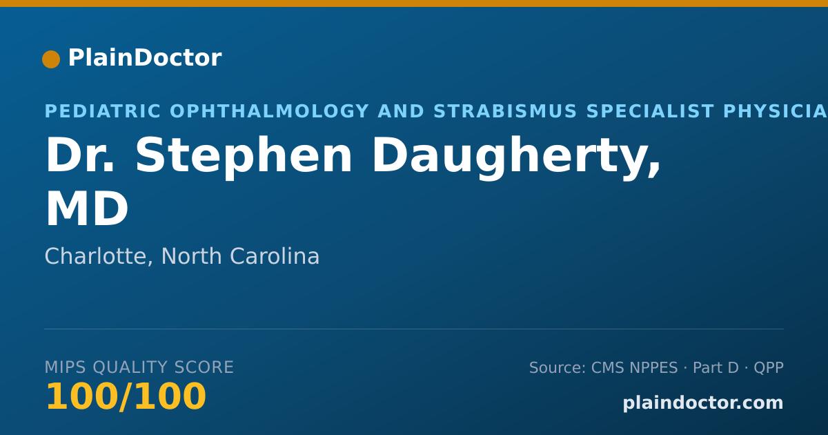 Shareable card for Stephen Daugherty, MD - Pediatric Ophthalmology and Strabismus Specialist Physician, Charlotte, NC