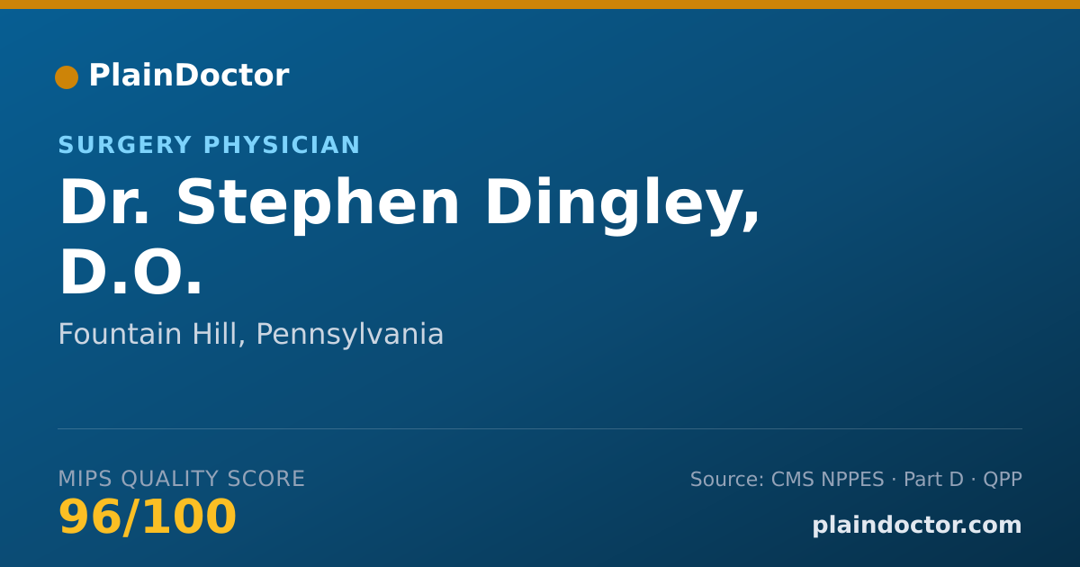 Shareable card for Stephen Dingley, D.O. - Surgery Physician, Fountain Hill, PA