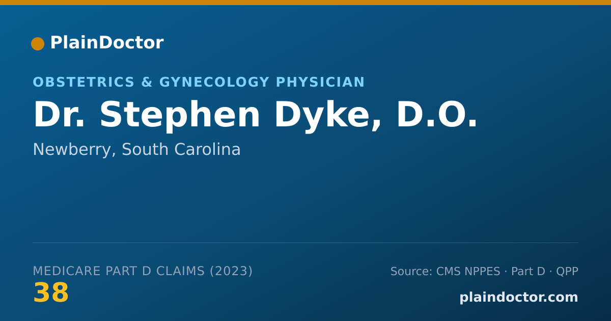 Shareable card for Stephen Dyke, D.O. - Obstetrics & Gynecology Physician, Newberry, SC