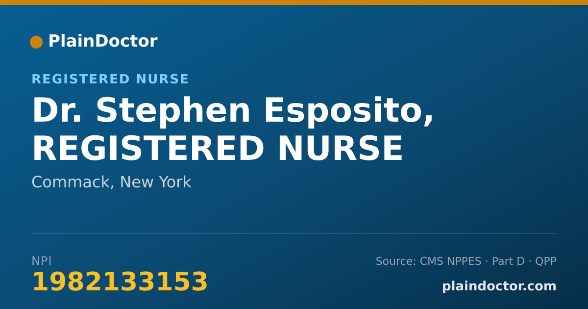 Shareable card for Stephen Esposito, REGISTERED NURSE - Registered Nurse, Commack, NY