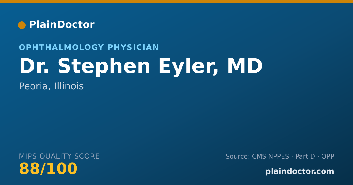 Shareable card for Stephen Eyler, MD - Ophthalmology Physician, Peoria, IL
