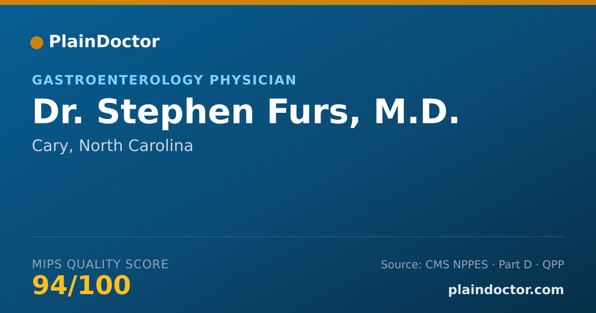 Shareable card for Stephen Furs, M.D. - Gastroenterology Physician, Cary, NC