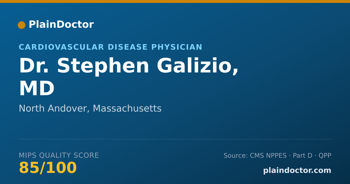 Shareable card for Stephen Galizio, MD - Cardiovascular Disease Physician, North Andover, MA