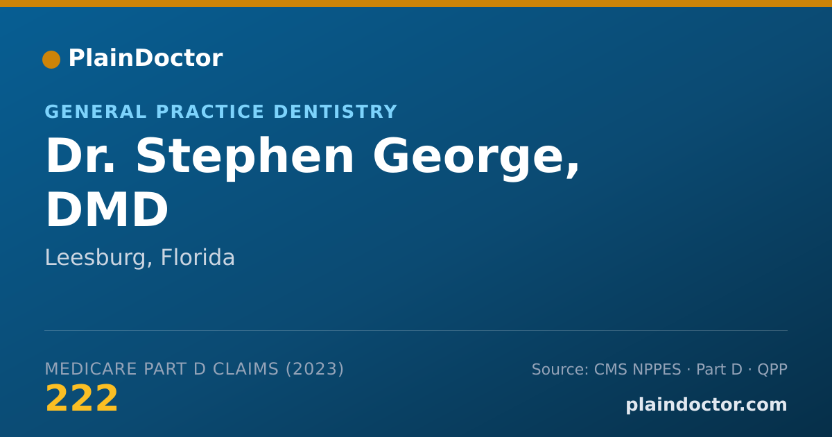 Shareable card for Stephen George, DMD - General Practice Dentistry, Leesburg, FL