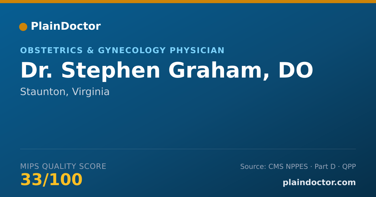 Shareable card for Stephen Graham, DO - Obstetrics & Gynecology Physician, Staunton, VA
